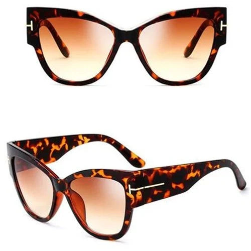 Decoration Embellished Cat Eye Shape Street High Fashion Sunglasses